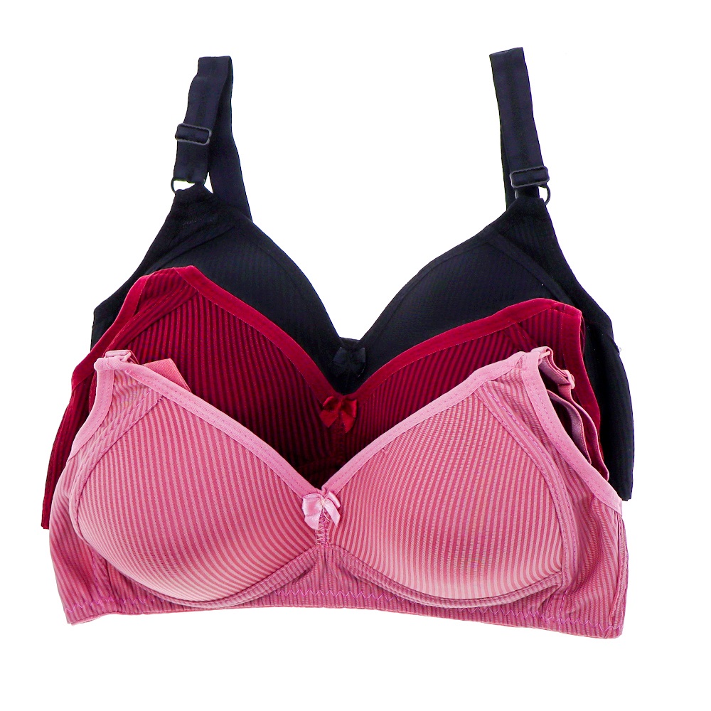 Dökmetaş 203 Bayan Çizgili Telsiz Toparlayıcı Sütyen 85-100 - Gül Kurusu - 85-90-95-100 - 33543-Gül Kurusu-85-90-95-100