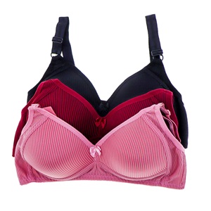 Dökmetaş 203 Bayan Çizgili Telsiz Toparlayıcı Sütyen 85-100 - Gül Kurusu - 85-90-95-100 - 33543-Gül Kurusu-85-90-95-100