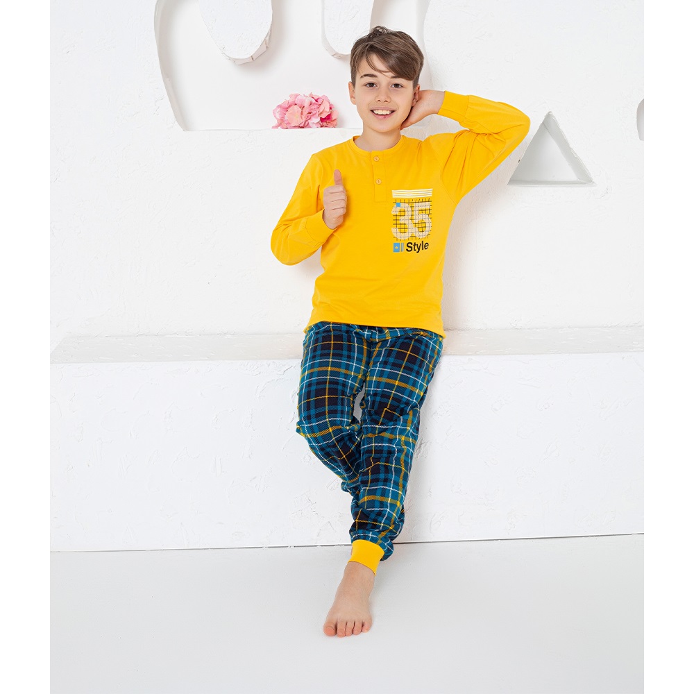 Estiva 24466 Çocuk Penye Style Baskılı Pijama Takımı Yaş 11.13.15