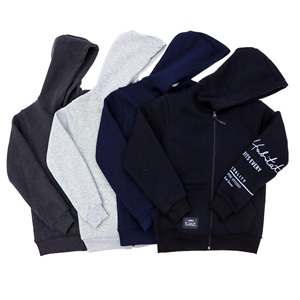 Em & Sa Life 4066 Erkek Çocuk 3 İp Kanguru Etiketli Kol Baskılı Kapşonlu Sweat Hırka 13-16 Yaş - Siyah - 13-16 YAŞ