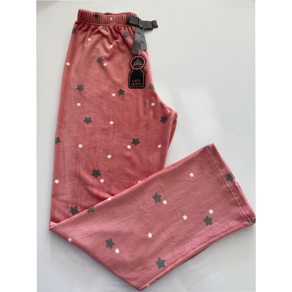 Maxpera 7013 Bayan Fransız Kadife Pijama Tek Alt M-2XL - Mor - M-L-XL-2XL