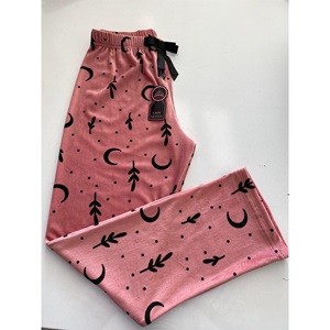 Maxpera 7013 Bayan Fransız Kadife Pijama Tek Alt M-2XL - Mor - M-L-XL-2XL