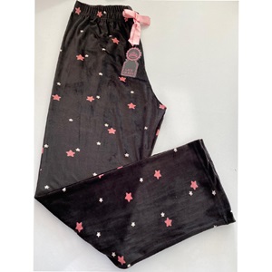 Maxpera 7013 Bayan Fransız Kadife Pijama Tek Alt M-2XL - Mor - M-L-XL-2XL