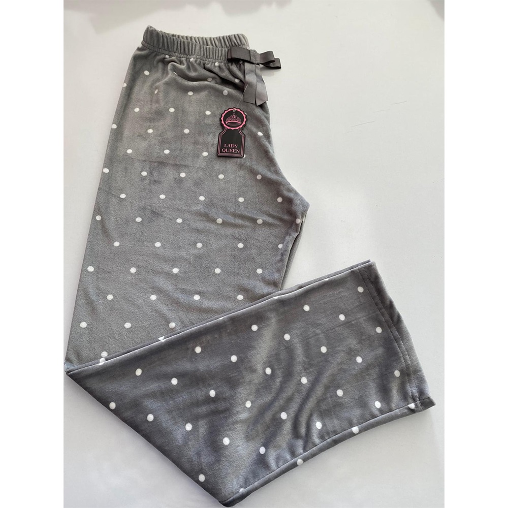 Maxpera 7013 Bayan Fransız Kadife Pijama Tek Alt M-2XL - Mor - M-L-XL-2XL