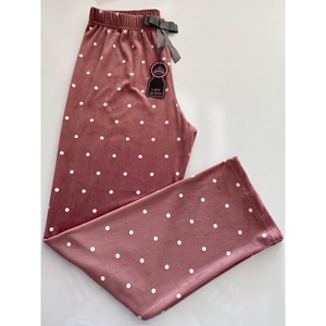 Maxpera 7013 Bayan Fransız Kadife Pijama Tek Alt M-2XL - Mor - M-L-XL-2XL