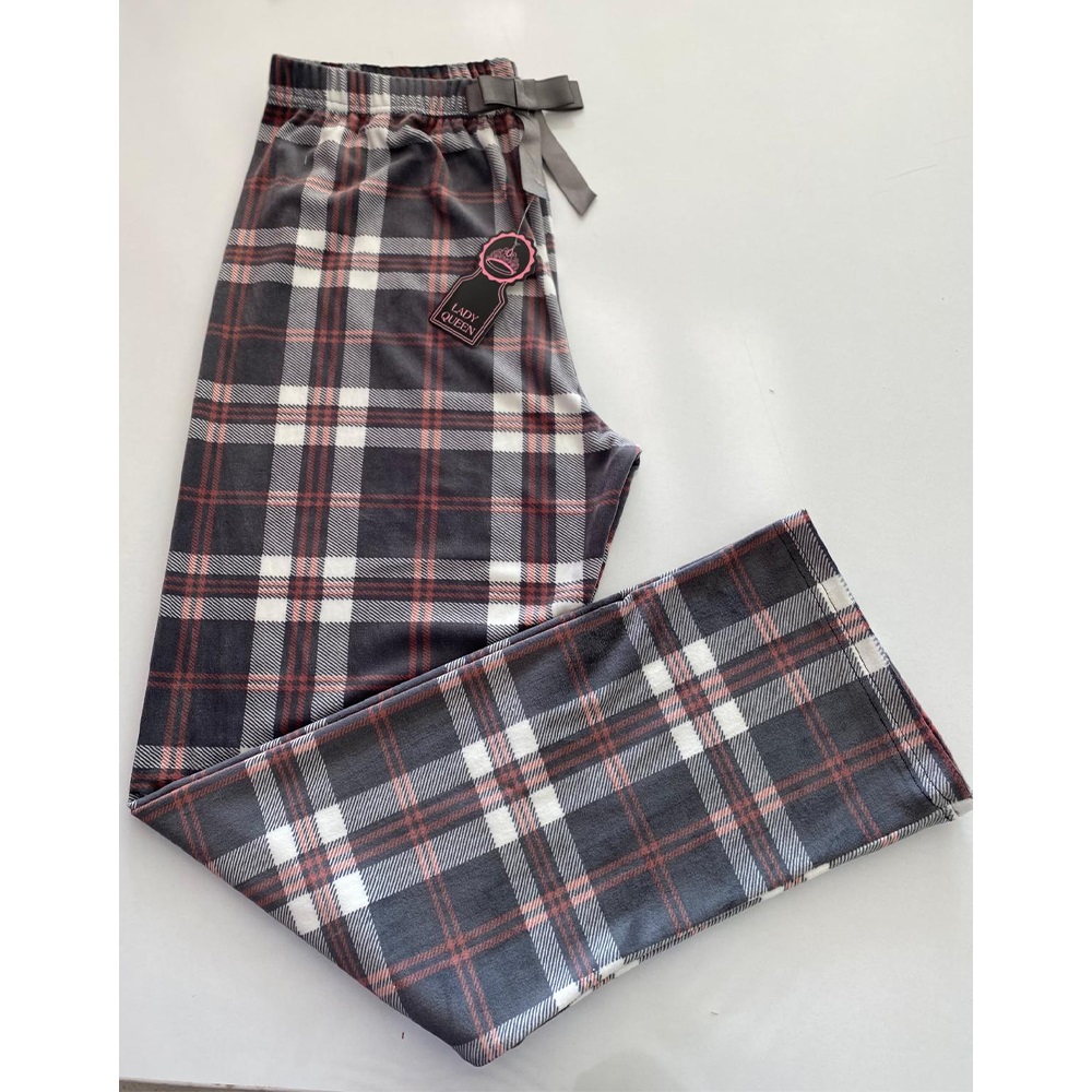 Maxpera 7013 Bayan Fransız Kadife Pijama Tek Alt M-2XL - Mor - M-L-XL-2XL