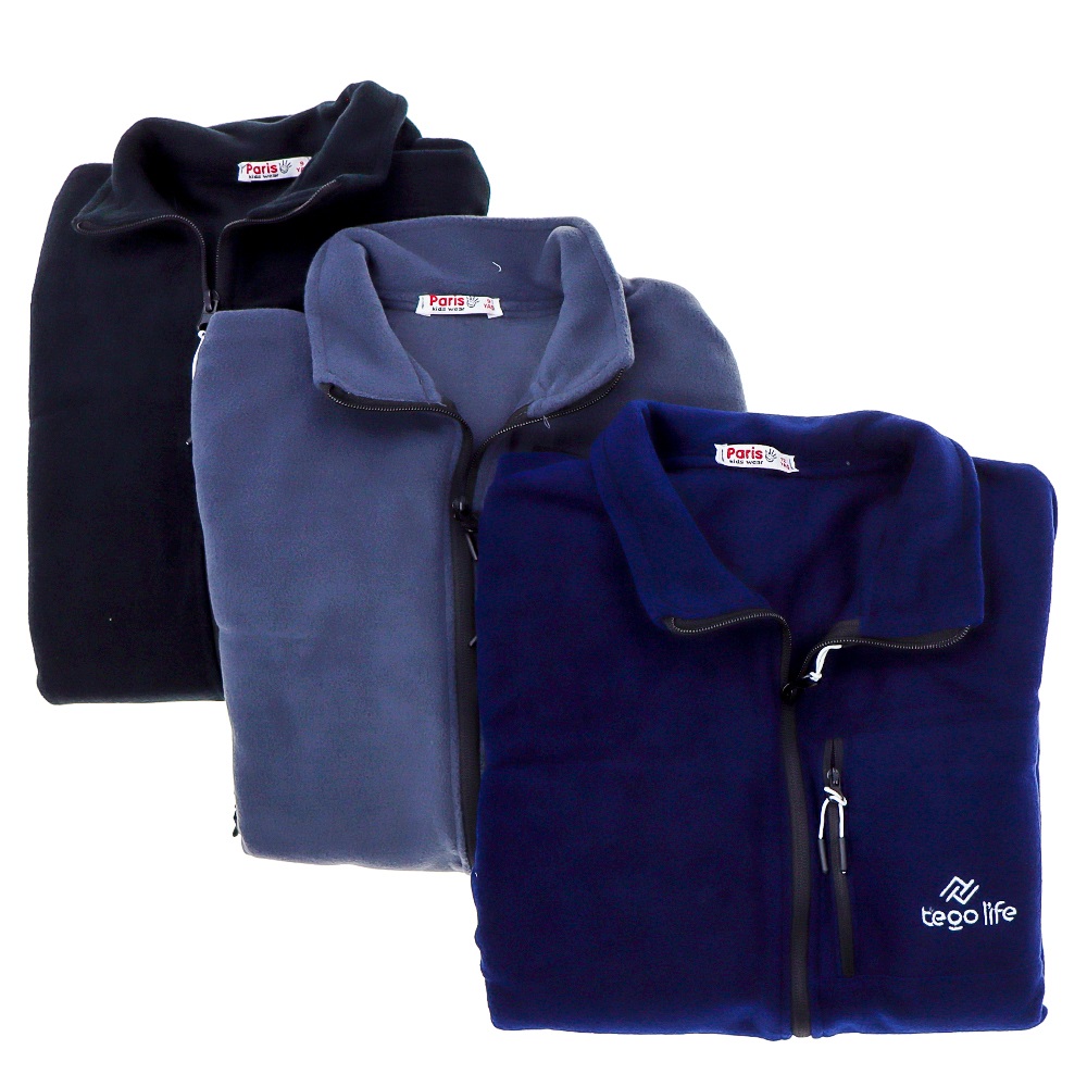 Paris Kids 5118 Erkek Çocuk Polar Tego Life Nakışlı Hakim Yaka Fermuarlı Sweat 9-12 Yaş - Gri - 9-12 YAŞ