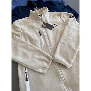 Helen 014 Erkek Polar Nıke Armalı 3 Cepli Fermuarlı Ceket S-2XL - Siyah - S-M-L-XL-2XL