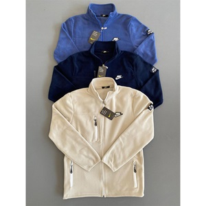 Helen 014 Erkek Polar Nıke Armalı 3 Cepli Fermuarlı Ceket S-2XL - Siyah - S-M-L-XL-2XL