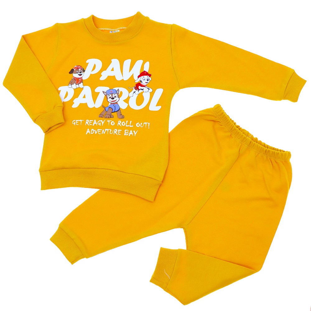 Karaca 400 Erkek Çocuk Penye Paw Patrol Baskılı Takım 2-4 Yaş - Sarı - 2-3-4 YAŞ