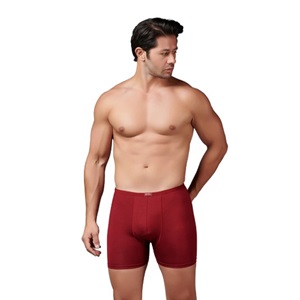Gümüş 8007 Erkek Bambu İnce Bel Boxer - Bordo - M