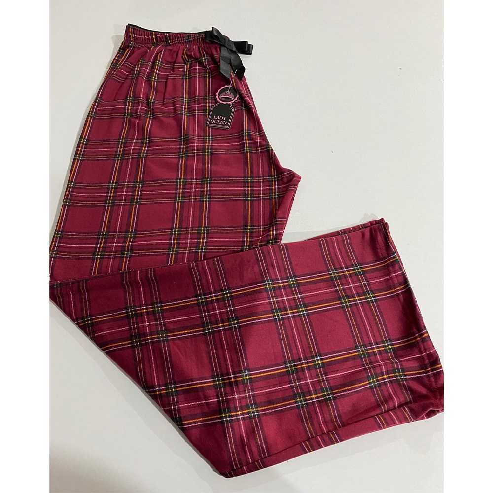 Lady Queen 9013 Bayan Şardonlu Milan Pijama Tek Alt M-2XL - Yeşil - M-2XL