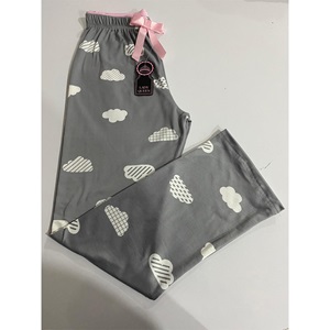 Lady Queen 9013 Bayan Şardonlu Milan Pijama Tek Alt M-2XL - Yeşil - M-2XL