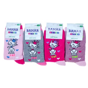 Bahar Kız Çocuk Likralı Havlu Soket Çorap - Karışık Renk - 3-4 YAŞ