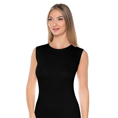 Ersoy 2403 Bayan Viscon Kombinezon Badi - Siyah - L-XL