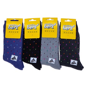 İbrahim Berk 3601 Bayan Desenli Havlu Soket Çorap - Karışık Renk - ASORTİ