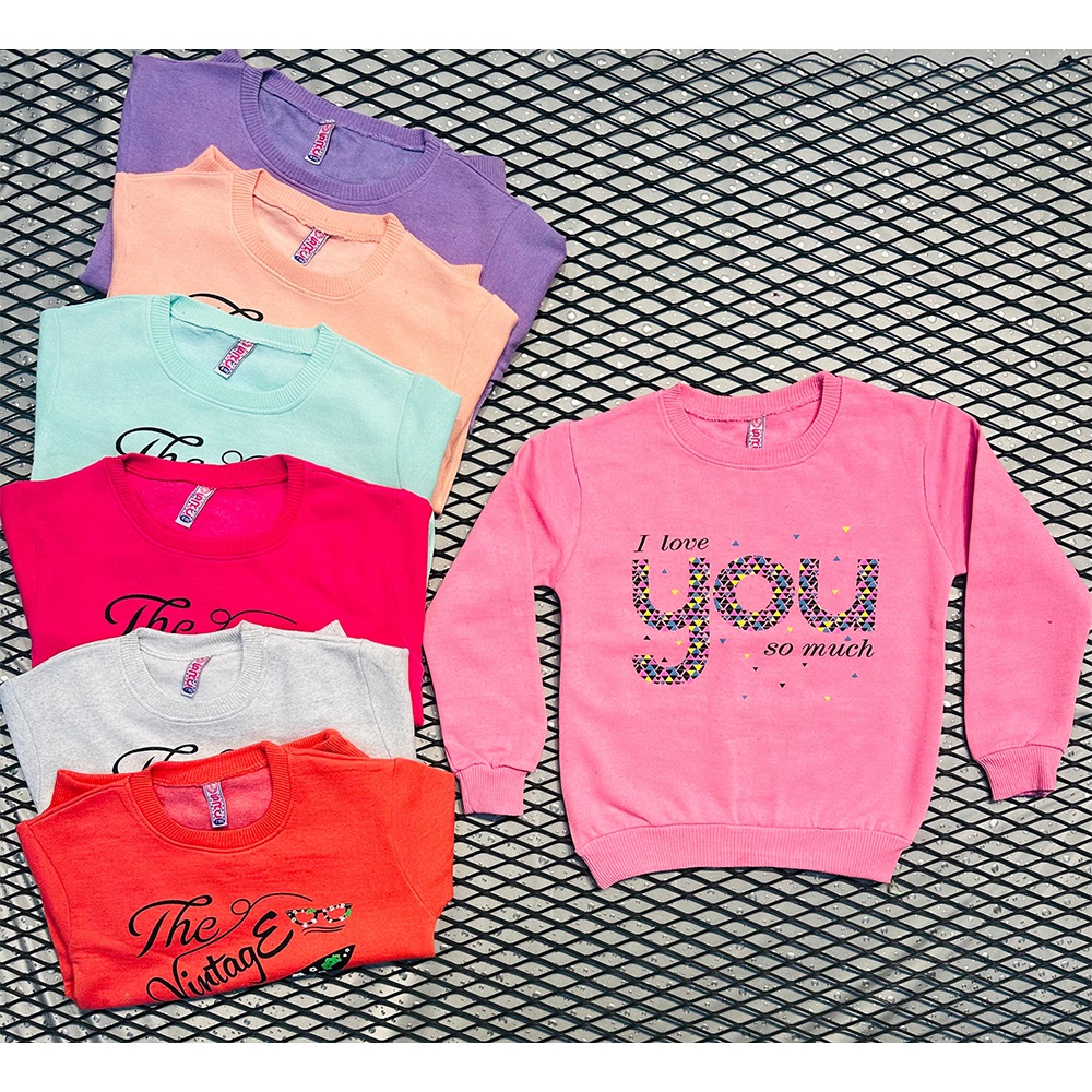 Src Kız Çocuk 2 İplik I Love You Baskılı Sıfır Yaka Sweat 8-12 Yaş - Mint Yeşil - 8-12 YAŞ