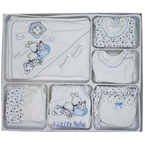 Hopipop 310 Biberonlu Tavşan Nakış 11 Parça Zıbın Seti 0-3 Ay