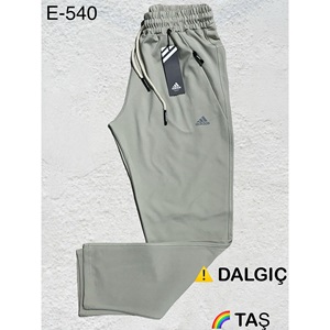 Atrax E-540 Erkek Dalgıç Açık Paça Adidas Baskılı Eşofman Alt S-2XL - Siyah - S-M-L-XL-2XL