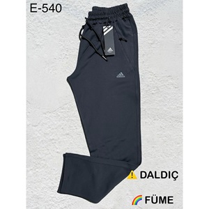 Atrax E-540 Erkek Dalgıç Açık Paça Adidas Baskılı Eşofman Alt S-2XL - Siyah - S-M-L-XL-2XL