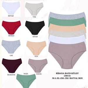 Huma One 3011 Bayan Koton Derbi Ribana Bato Külot M - Gri - M