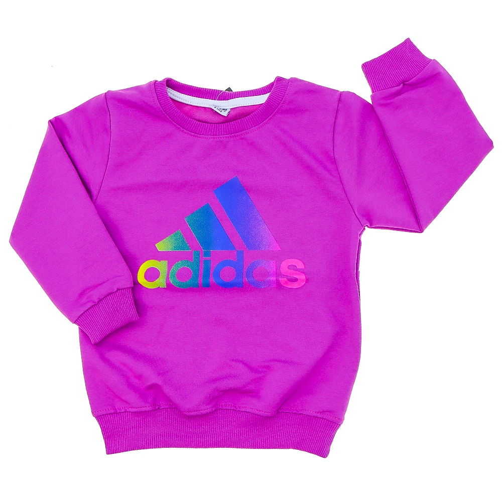 Alfa Kids 5106 Kız Çocuk Adidas Baskılı Sıfır Yaka Sweat 9-12 Yaş