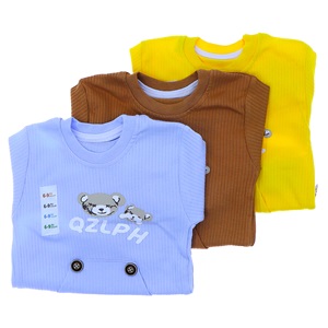 My Oktay 2267 Kız Bebe Penye Raporlu Qzlph Sevimli Ayıcık Baskılı 2 Li Takım 9-24 Ay - Mavi - 9-12-18-24 AY