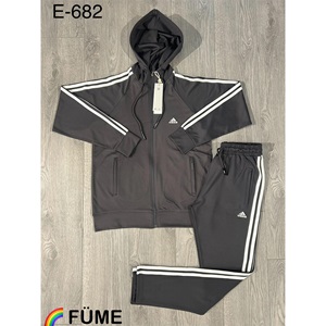 Are E-682 Erkek Dalgıç Adidas Nakışlı Kapşonlu Eşofman Takımı S-2 XL - Lacivert - S-M-L-XL-2XL