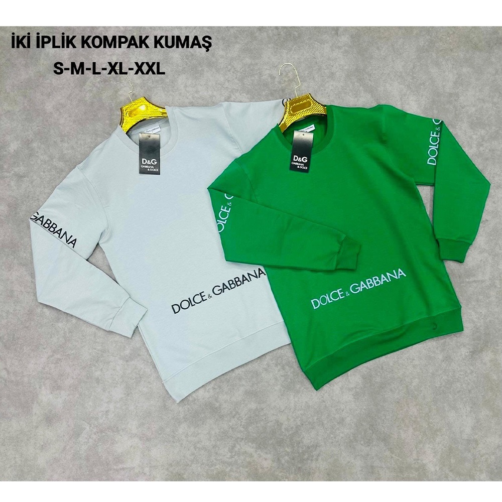 Farfetch Erkek 2 İp Kompak Kabartma Baskılı Sıfır Yaka Sweat S-2XL