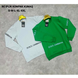 Farfetch Erkek 2 İp Kompak Kabartma Baskılı Sıfır Yaka Sweat S-2XL