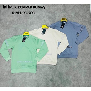 Farfetch Erkek 2 İp Kompak Kabartma Baskılı Sıfır Yaka Sweat S-2XL
