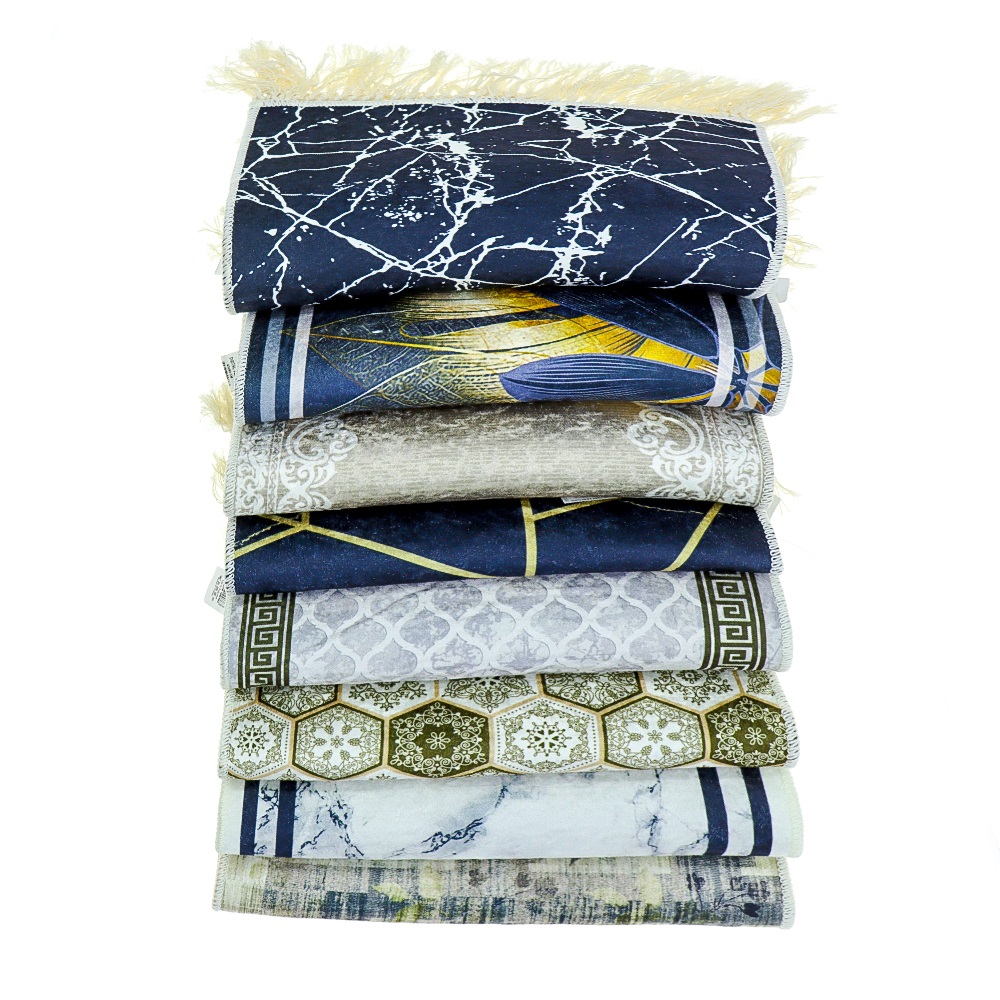 Banyolin Dijital Velvet Kadife Saçaklı Paspas 40X60 Cm- Karışık Renk - 40X60 CM