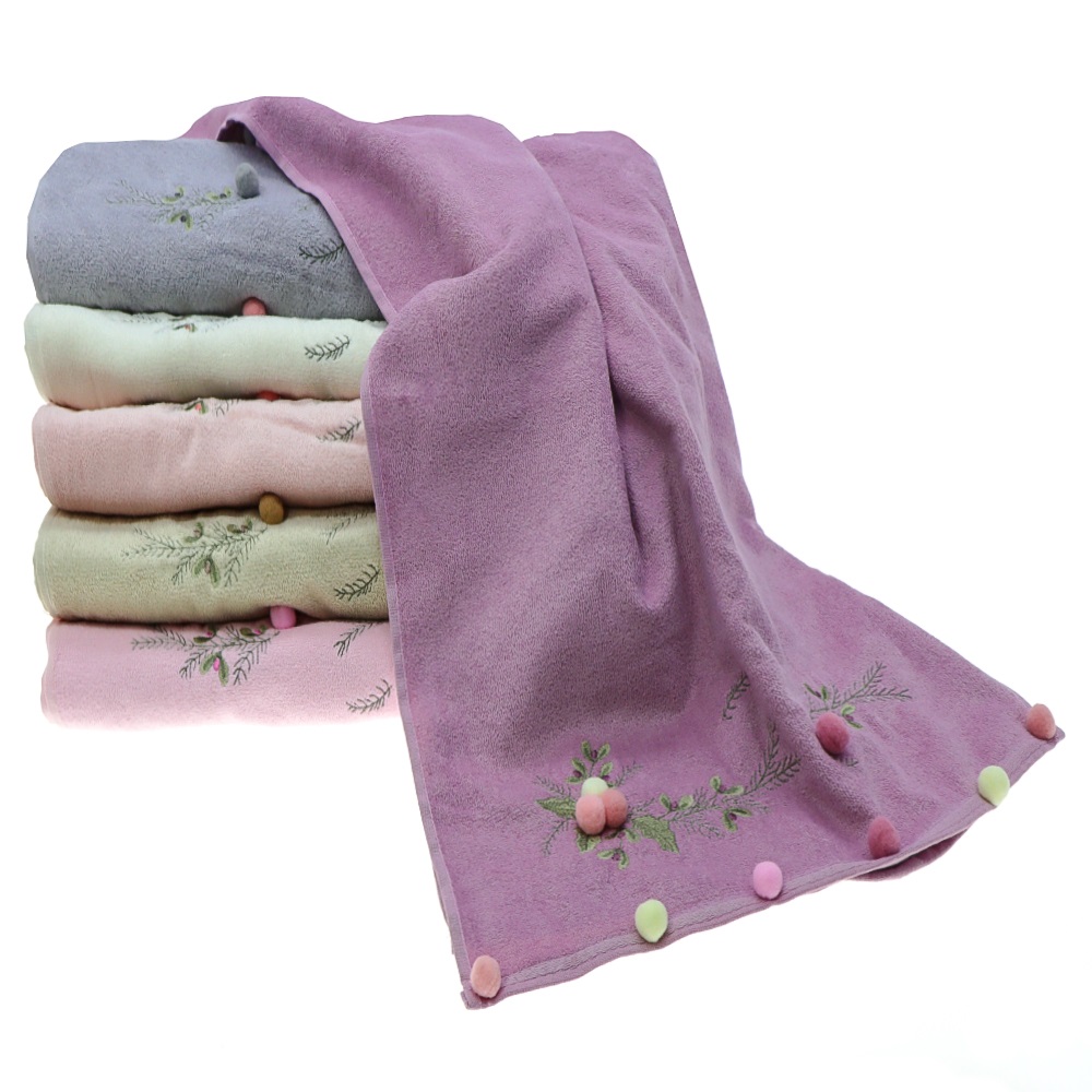 Durul 758 Kadife Kartopu El Yüz Havlusu Ebat 50x90 - Karışık Renk - 50X90