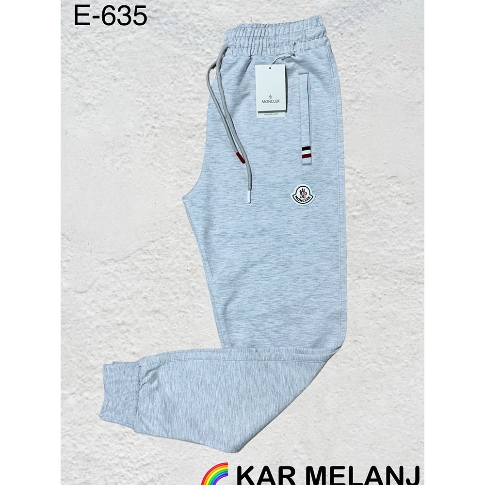 Atrax E-635 Erkek Kompak Moncler Enjeksiyon Baskılı Ribana Paça Eşofman Alt S-2XL - Siyah - S-M-L-XL-2XL