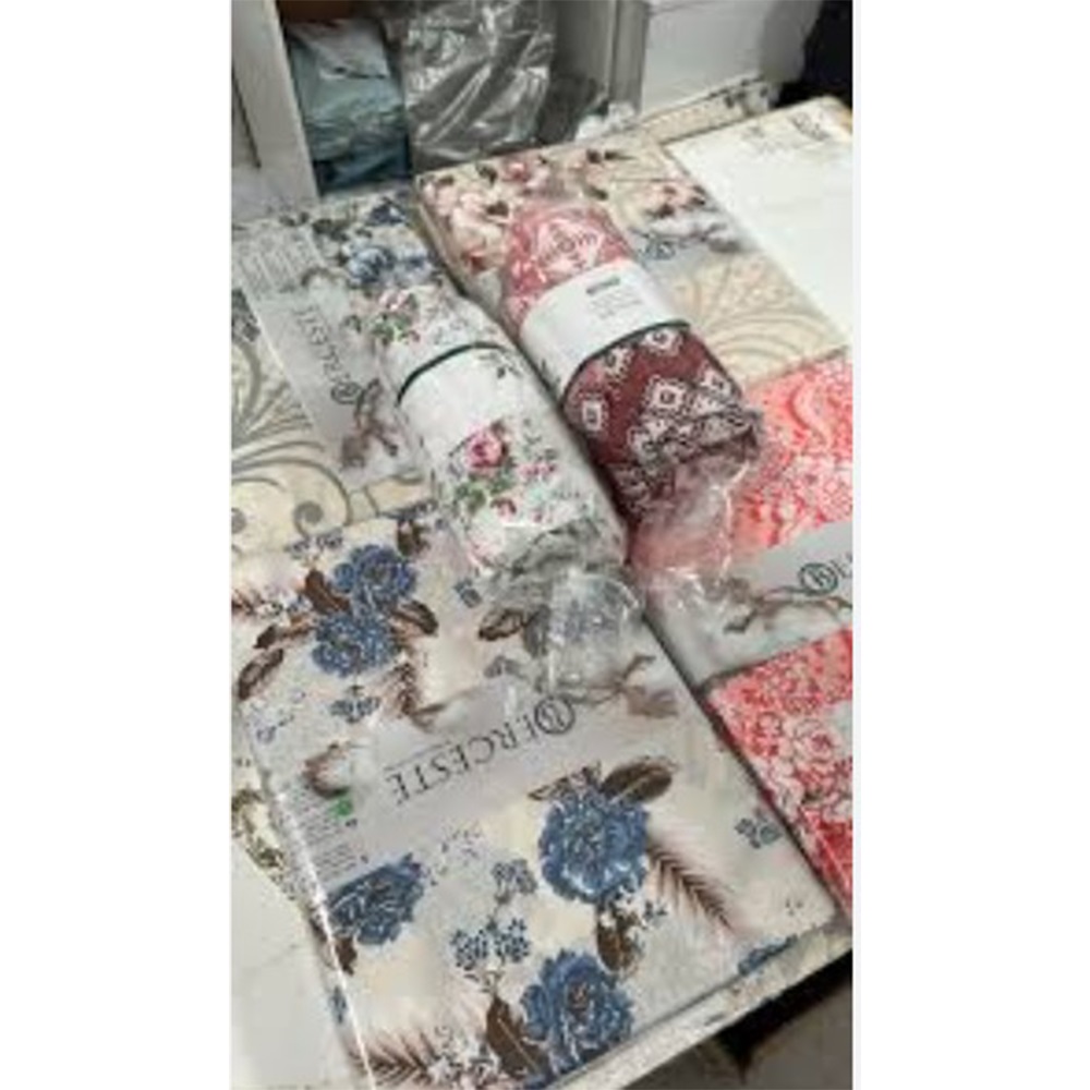 Berceste Tek Kişilik Desenli Nevresim Takımı 160x240X 50X70 Cm - Karışık Renk - 160X240 CM