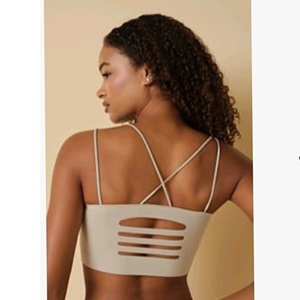 F.K 682 Bayan Lazer Kesim Çapraz Askılı Petli Sütyen ML-XL-2XL - Ten - M/L-XL/2XL