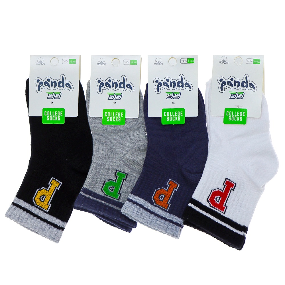 Panda P10 Erkek Çocuk Kolej Mevsimlik Soket Çorap