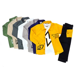 Keskinler Life 1789 Erkek Çocuk R7 Baskılı Gömlek 3 lü Takım 2-5 Yaş - Sarı - 2-5 YAŞ