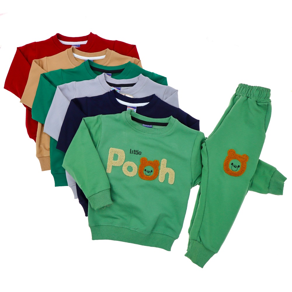 İbocan Erkek Çocuk Pooh Süzine Nakışlı Penye Takım 3-6 Yaş - Mint Yeşil - 3-6 YAŞ