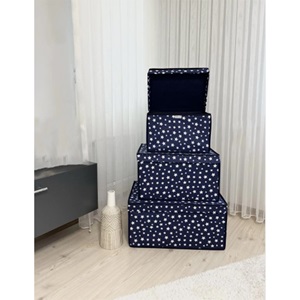 Vay Be Lux Desenli Çok Amaçlı Baza Saklama Kutusu Hurç Ebatı 40X50x19 Cm - Karışık Renk - 40X50X19 CM