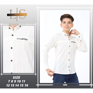 Özyıl Lıfe 6025 Erkek Çocuk Baskılı Düğmeli Keten Gömlek 7-11 Yaş