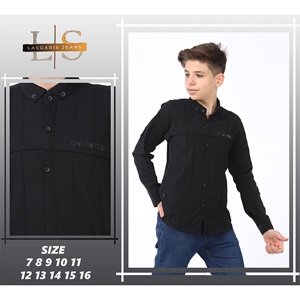 Özyıl Lıfe 6025 Erkek Çocuk Baskılı Düğmeli Keten Gömlek 7-11 Yaş