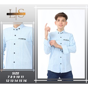 Özyıl Lıfe 6025 Erkek Çocuk Baskılı Düğmeli Keten Gömlek 7-11 Yaş