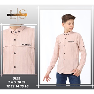 Özyıl Lıfe 6025 Erkek Çocuk Baskılı Düğmeli Keten Gömlek 7-11 Yaş