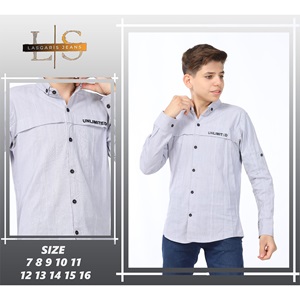 Özyıl Lıfe 6025 Erkek Çocuk Baskılı Düğmeli Keten Gömlek 7-11 Yaş