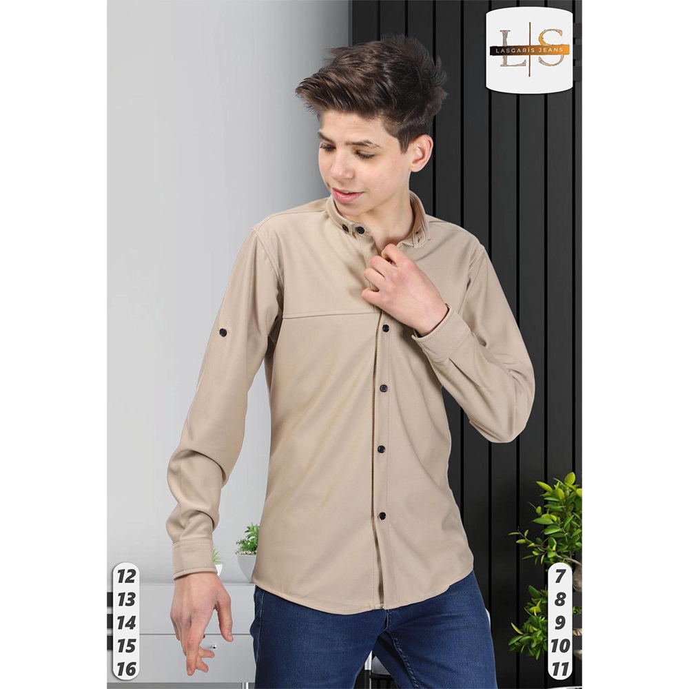 Özyıl Lıfe 1005 Erkek Çocuk Baskılı Düğmeli Diagonel Gömlek 7-11 Yaş