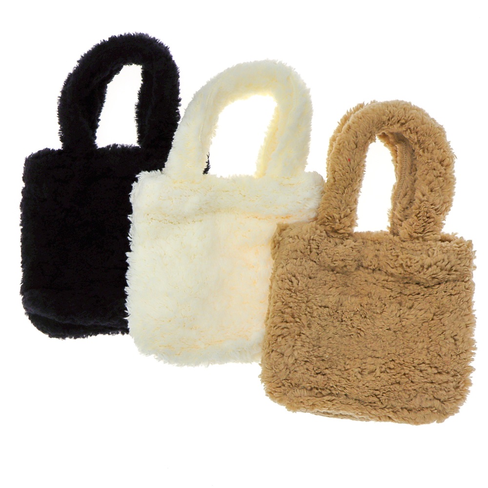 Özlüsoy Welsof Küçük Boy Peluş Çanta 25X25 Cm - Kahverengi - 25X25 CM