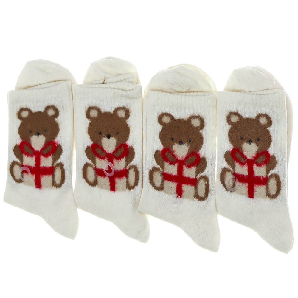 Arın Bayan Penye Desenli Sakallı Kolej Çorap - Siyah - PAKET İÇİ TEK RENK