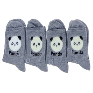 Arın Bayan Penye Desenli Sakallı Kolej Çorap - Siyah - PAKET İÇİ TEK RENK