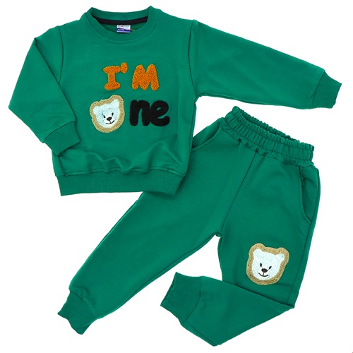 İbocan Erkek Çocuk I m One Süzine Nakışlı Penye Takım 3-6 Yaş - Kahverengi - 3-6 YAŞ